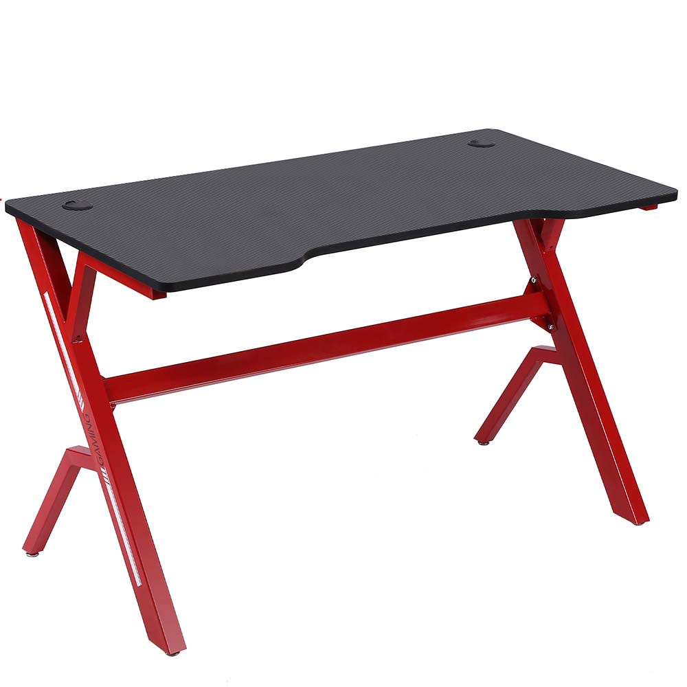 Scrivania Gaming Porta PC Computer con Tappetino Mouse Pad in legno e metallo 120cm