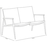 Salotto da Giardino 4 Posti con 2 Sedie e Divanetto Seduta Intrecciata + Tavolo