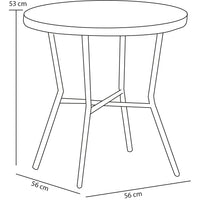 Set Tavolo e 2 Sedie da Giardino in Polyrattan Design Intrecciato da Esterno