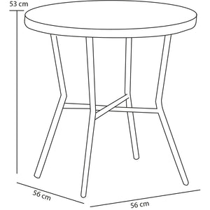 Set Tavolo e 2 Sedie da Giardino in Polyrattan Design Intrecciato da Esterno