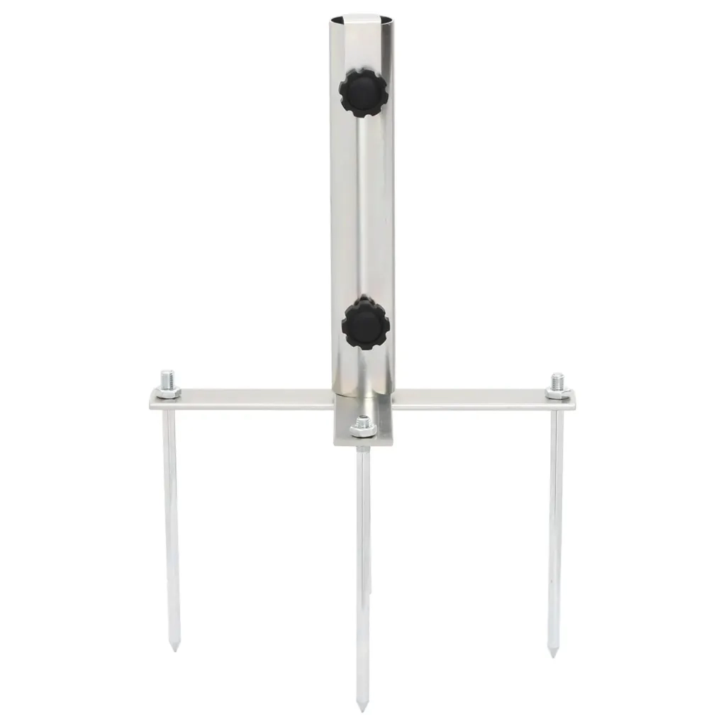 Base per Ombrellone con Picchetti per ?32-38 Argento in Acciaio CFW6656618