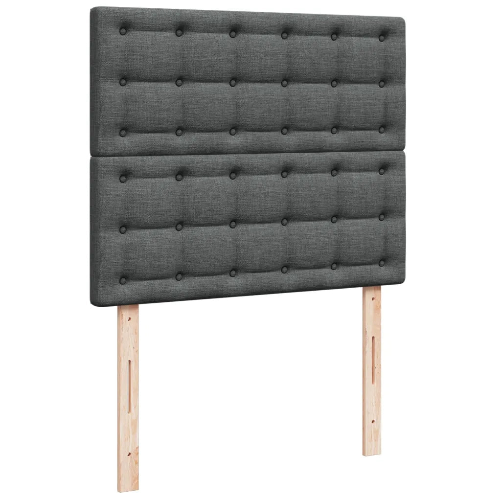 Giroletto a Molle con Materasso Grigio Scuro 120x200 cm Tessuto 3293950