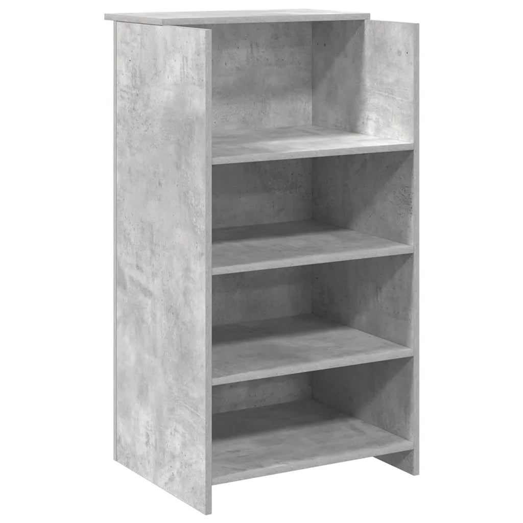 vidaXL Banco Reception Grigio Cemento 155x50x103,5cm Legno Multistrato