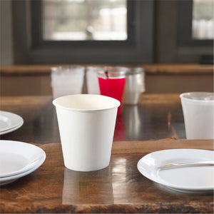 Bicchieri Caffe in Carta 75ml H. 5cm Maxi Scorta 500pz 100% Biodegradabili Bianco