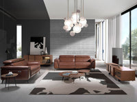 Divano relax a 3 posti in pelle marrone