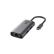ITEK HUB USB-C 4 in 1- USB-C + RJ45 +  2USB3