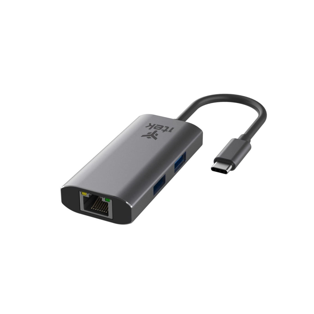 ITEK HUB USB-C 4 in 1- USB-C + RJ45 +  2USB3