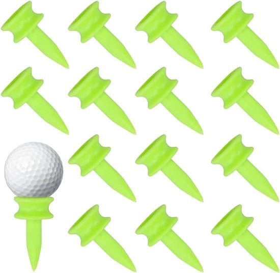 Tee di Golf in Plastica per Pratica, Tee di Golf Piccolo da 25mm Verde per Accessori da Golf, 100 pezzi.