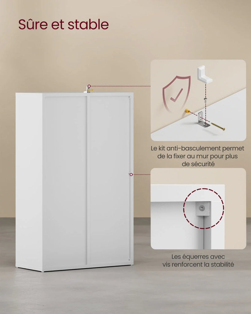 Libreria a 5 scomparti ripiano portaoggetti colonna portaoggetti dimensioni 50 x 24 x 80 cm bianco 12_0004197