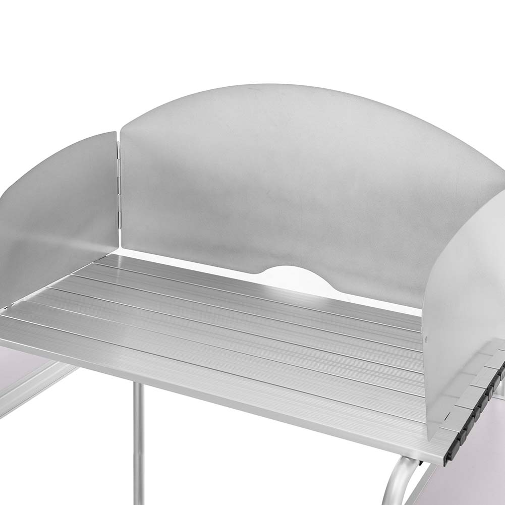 Cucina Campeggio Pieghevole Alluminio con Paravento Ripiani laterali e Borsa