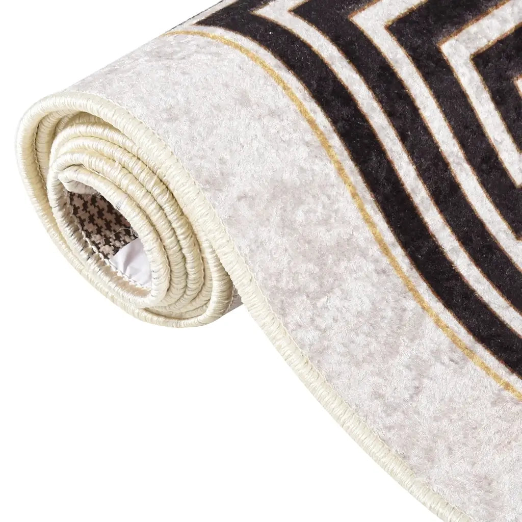 Tappeto Lavabile 120x180 cm Beige Chiaro 337948