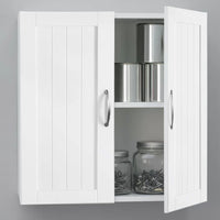 Pensile Bagno e Cucina Sospeso da Parete Armadietto a Muro Ripiano Regolabile