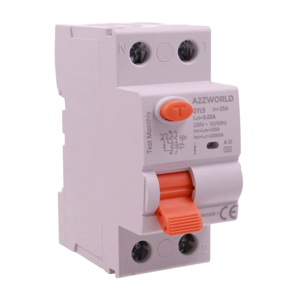 RCCB Interruttore Differenziale Puro Tipo A-SI Super Immunizzato, 1P+N 2M 10000A 30mA AC 230V IP20 GYL9 Elettromeccanico, Corrente Disponibili 25A 40A 63A 100A (25A)