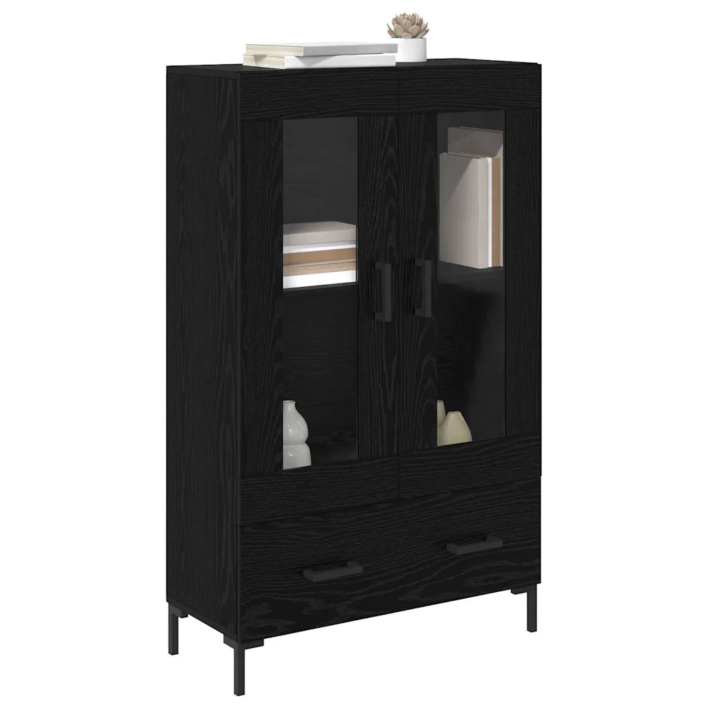 Credenza Rovere Nero 69,5 x 31 x 115 cm Legno multistrato