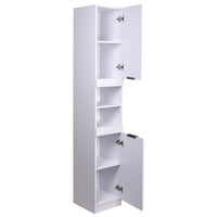 Mobile a Colonna Bianco Armadietto Salvaspazio Stretto Libreria Bagno 32x34x188cm