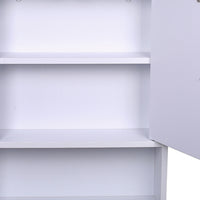 Armadietto da Bagno a Muro Bianco Pensile a Parete Cucina con Porta Asciugamani