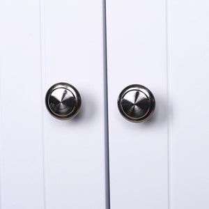 Armadietto da Bagno a Muro Bianco Pensile a Parete Cucina con Porta Asciugamani