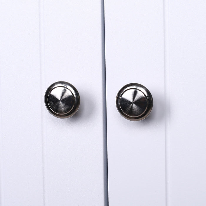 Armadietto da Bagno a Muro Bianco Pensile a Parete Cucina con Porta Asciugamani