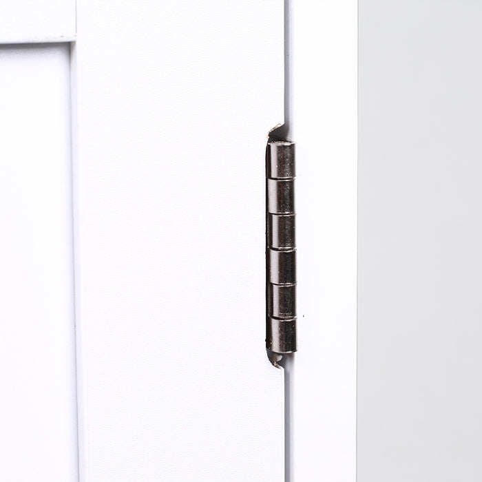 Mobile da Bagno Armadietto da Terra Autoportante Armadio con 2 Ante 50x30x92.5cm