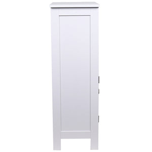 Mobile da Bagno Armadietto da Terra Autoportante Armadio con 2 Ante 50x30x92.5cm