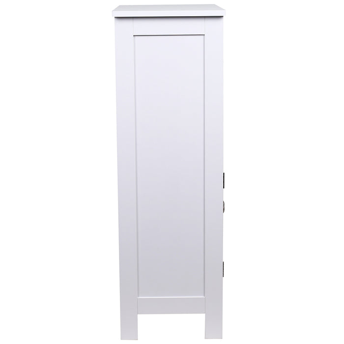 Mobile da Bagno Armadietto da Terra Autoportante Armadio con 2 Ante 50x30x92.5cm