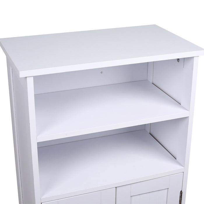 Mobile da Bagno Armadietto da Terra Autoportante Armadio con 2 Ante 50x30x92.5cm