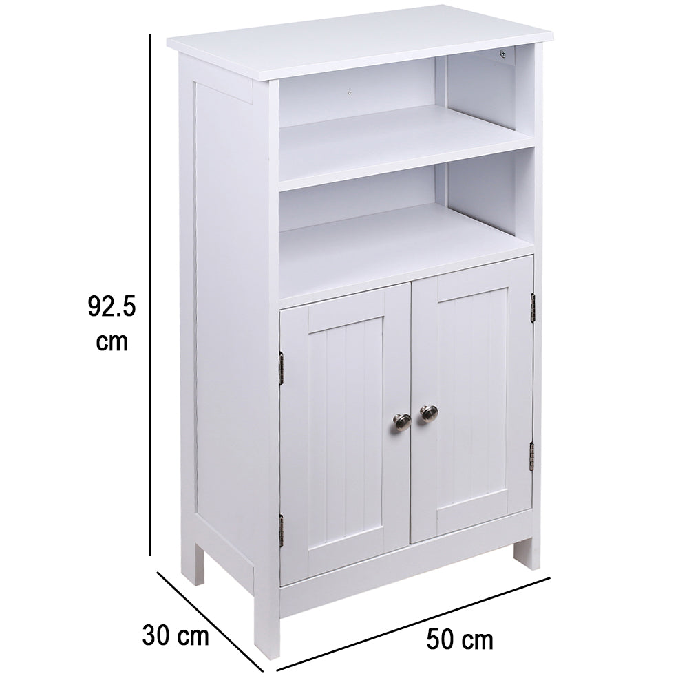 Mobile da Bagno Armadietto da Terra Autoportante Armadio con 2 Ante 50x30x92.5cm