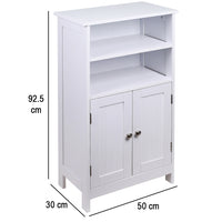 Mobile da Bagno Armadietto da Terra Autoportante Armadio con 2 Ante 50x30x92.5cm