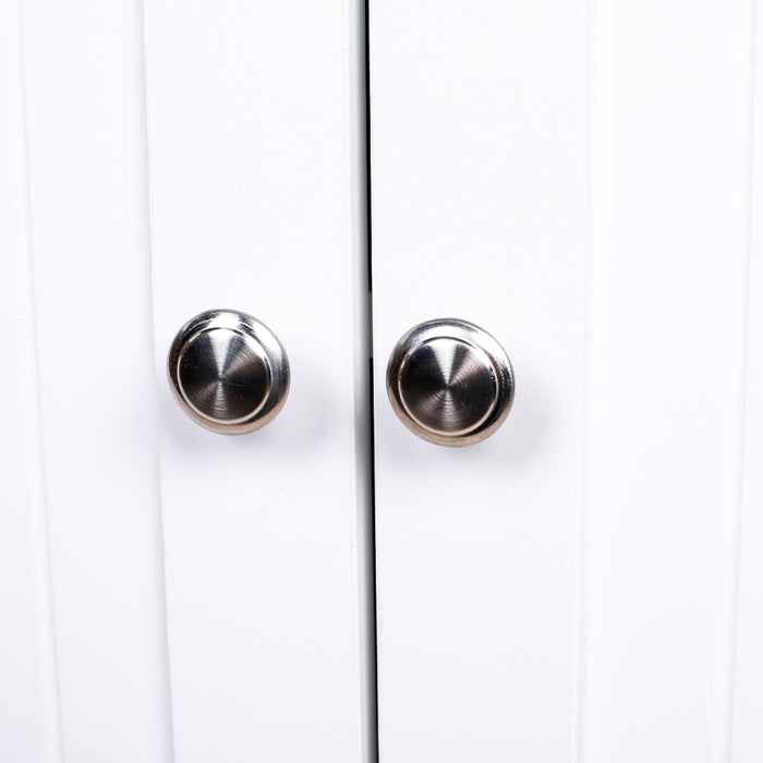 Mobile da Bagno Armadietto da Terra 3 Cassetti e 2 Ante Armadio 80.5x30x86.5cm