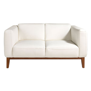 Divano a 2 posti in pelle bianca