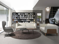 Divano a 2 posti in pelle bianca