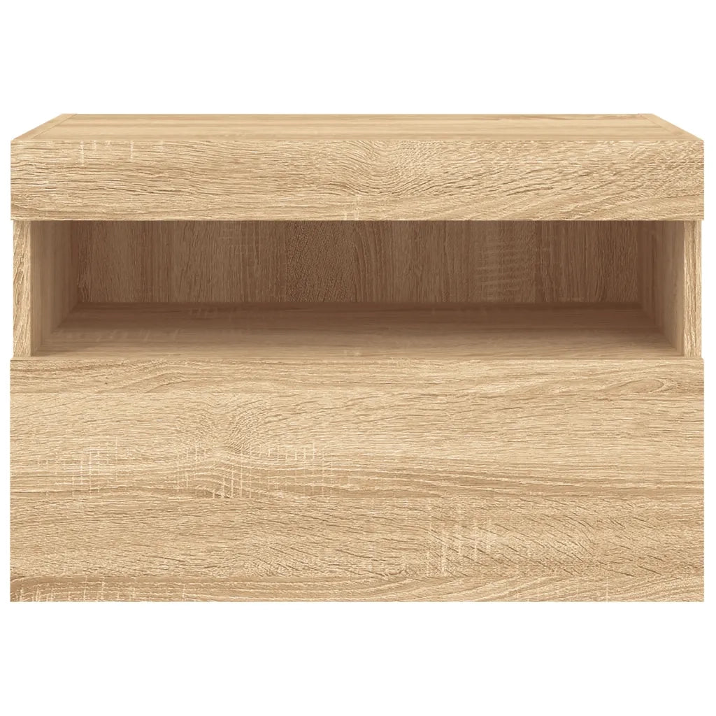 Mobile TV a Parete | Armadietto TV | Mobile Porta TV con Luci LED Rovere Sonoma 60x30x40 cm