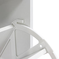 Scarpiera 4 Ante Ripiani Doppia Profondità Porta Scarpe Rosa e Bianco 63x24x150cm