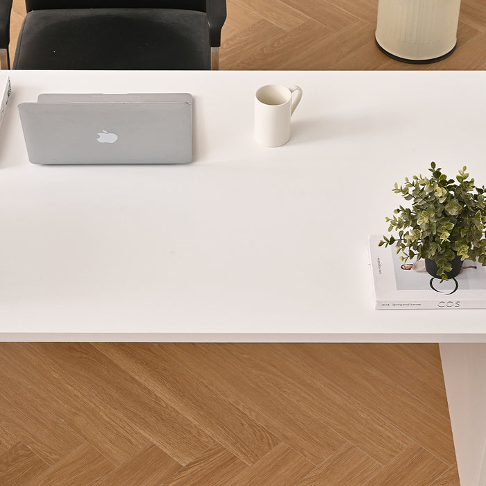 Scrivania per Computer da Ufficio Bianco Postazione Lavoro Studio PC 180x80x74cm