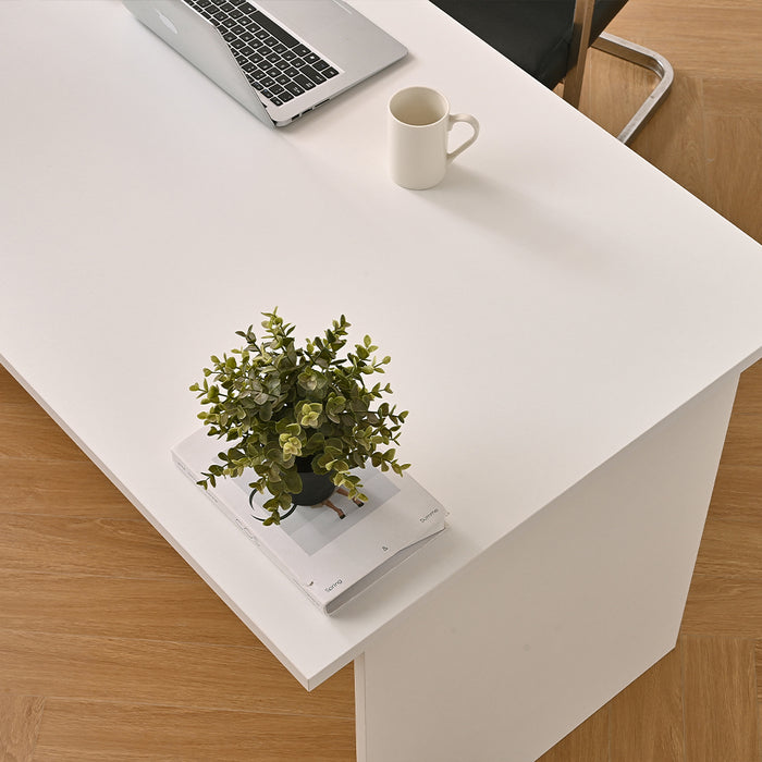 Scrivania per Computer da Ufficio Bianco Postazione Lavoro Studio PC 160x80x74cm