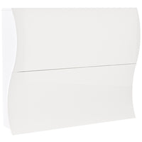 Scarpiera Ingresso in Legno Lucido ONDE 2 Ante Bianco Salvaspazio 101x26.5x81cm