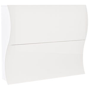 Scarpiera Ingresso in Legno Lucido ONDE 2 Ante Bianco Salvaspazio 101x26.5x81cm