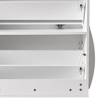 Scarpiera Ingresso in Legno Lucido ONDE 2 Ante Bianco Salvaspazio 101x26.5x81cm