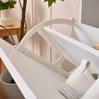 Scarpiera Ingresso in Legno Lucido ONDE 2 Ante Bianco Salvaspazio 101x26.5x81cm