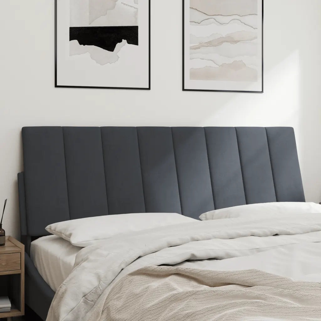 Cuscino Testiera Hanko Grigio Scuro 120 cm in Velluto 374662