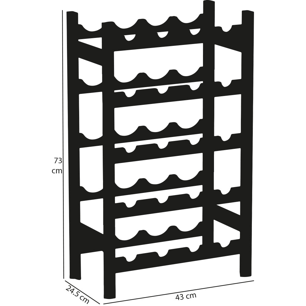 Cantinetta Portavino in Legno Bambù Naturale con 20 Scomparti Bar Portabottiglie
