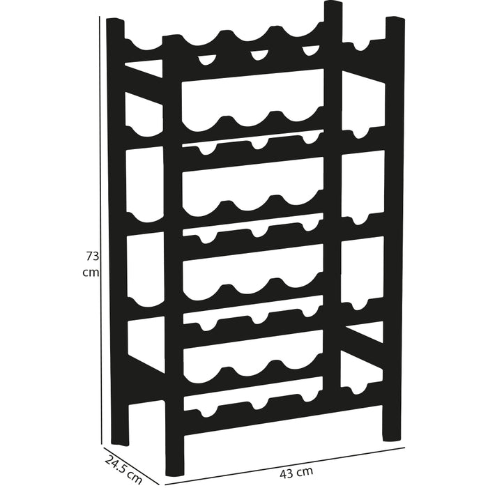 Cantinetta Portavino in Legno Bambù Naturale con 20 Scomparti Bar Portabottiglie