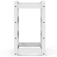 Cantinetta Portavino in Legno Bambù Bianco con 16 Scomparti Bar Portabottiglie