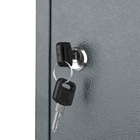 Cassetta Postale Parete in Acciaio Porta Lettere Posta Esterno con Chiave Grigio