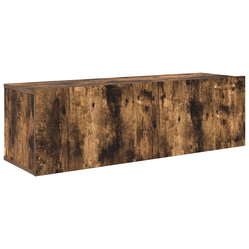 Set di Mobili Porta TV 4 pz Rovere Fumo in Legno Multistrato 3114635
