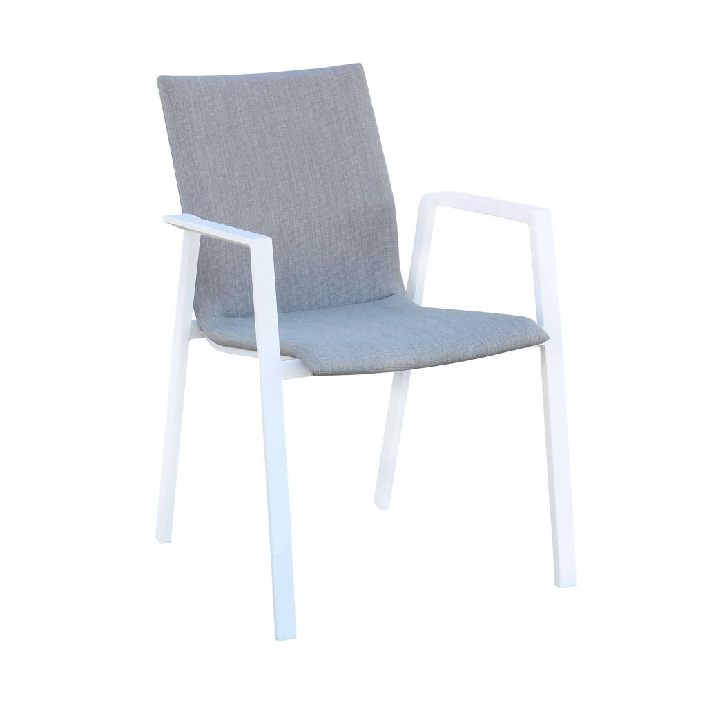 Poltrona da Giardino seduta imbottita in Alluminio Textilene cm 56x61x84 - TOD
