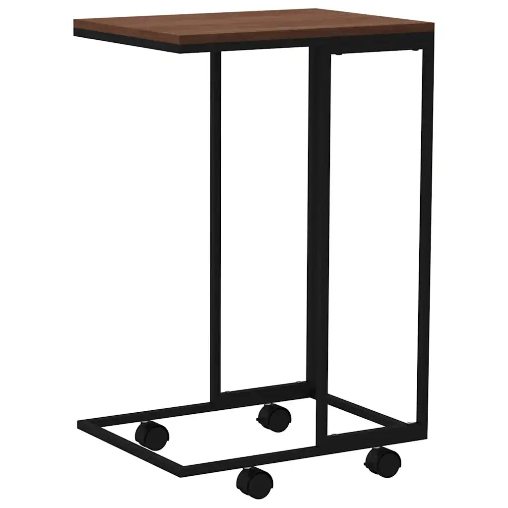 Tavolino con Ruote Nero 40x30x63,5cm in Legno Ingegnerizzato cod mxl 47403