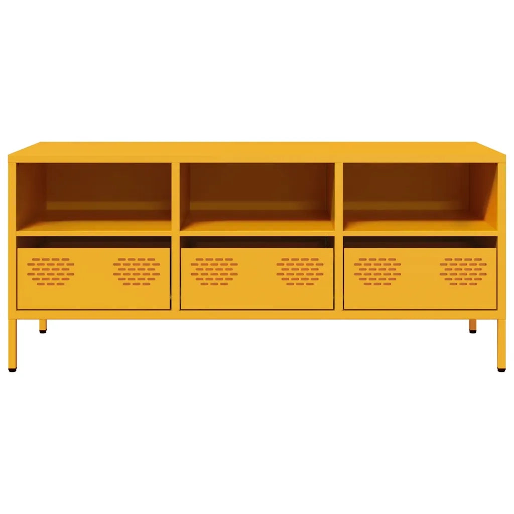Mobile TV Giallo Senape 101,5x39x43,5 cm in Acciaio