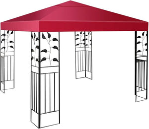 Copertura per Gazebo, Tetto Ricambio per Gazebo, Tetto del Padiglione 3x3 m (Vino rosso)