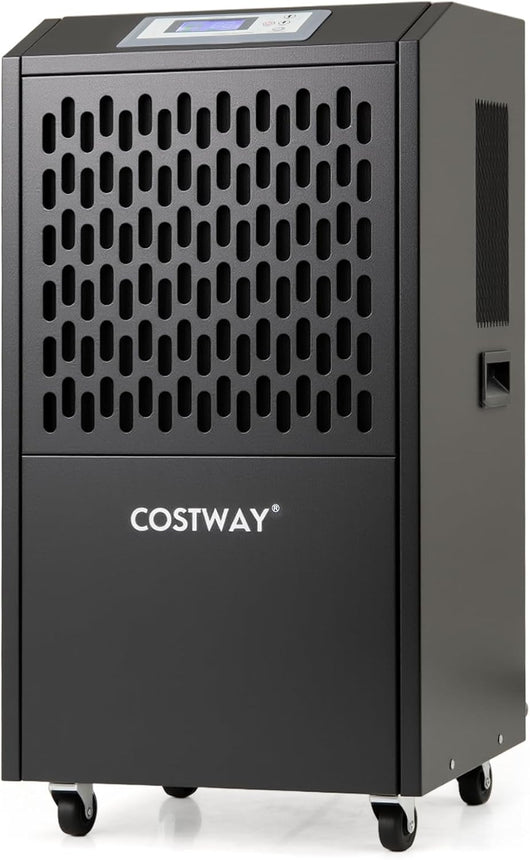 118L Deumidificatore Commerciale con Tubo di Scarico, Deumidificatore Industriale con Timer 24H e 4 Ruote, per Scantinati Magazzini e Grandi Spazi Fino a 790㎡ (Nero)